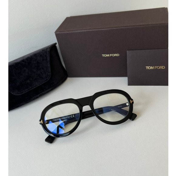NEW Tom Ford FT5756-B Bluelight Frames in Black - Picture 1 of 7